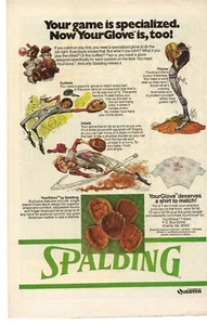 Pubblicità Guanto Baseball Spalding 1976 - Foto 1 di 1