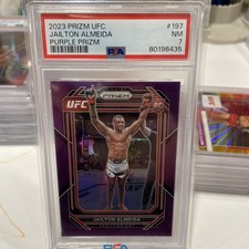 2023 Prizm UFC #197 JAILTON ALMEIDA Purple Prizm RC Rookie /149 PSA 7