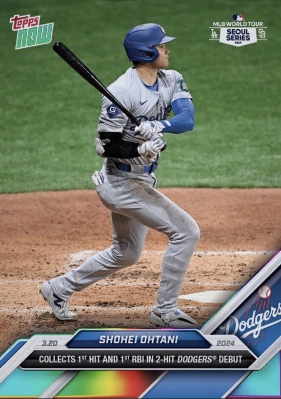 2024 Topps NOW Rainbow Collects 1st Hit and RBI 3.20.24 SHOHEI OHTANI Digital - Image 1 of 1