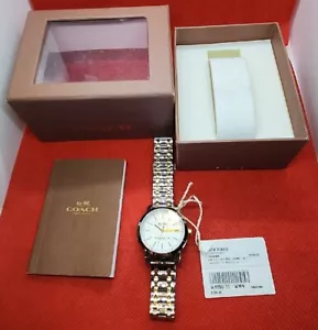 2014 nuevo de lote antiguo Coach CA 105.7.14.1143 Lex unisex 2 tonos plata dorado precio de venta sugerido por el fabricante 250 USD - Imagen 1 de 12