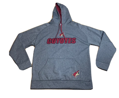 NHL Phoenix Coyotes Men’s Gray Hoodie Sweatshirt Size Medium Cover