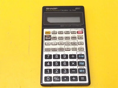⭐️⭐️⭐️⭐️⭐️ *NO BATTERIES* Sharp EL-733A Business / Financial Calculator - Image 1 of 4