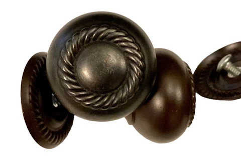 9 Metal Drawer Knobs Pulls W Back Plates Antique Bronze Colored 6 NIP 3 Opened Cover