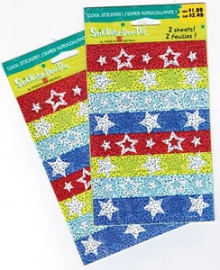 2 Packs Sparkly STARS Scrapbook Stickers! 4 Sheets Colorful! - Picture 1 of 1