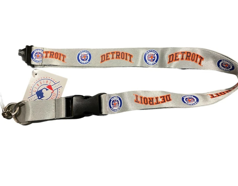 DETROIT TIGERS ID LANYARD KEYCHAIN KEY RING W/CLIP MLB LICENSED MERCHANDISE - Image 1 of 1