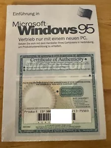 WINDOWS 95 CD - OEM - NEU - mit Product ID - UNGEÖFFNET - Bild 1 von 2