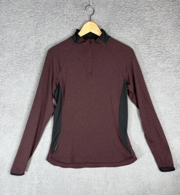 REI Co-op Quarter-Zip Tech Shirt Women's Medium Burgundy Lightweight Long Sleeve - Изображение 1 из 4