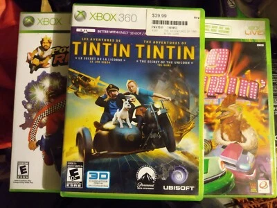 THE ADVENTURES OF TIN TIN  XBOX 360 GAME IN CASE WORKING PLAY WELL AS SHOWN - Image 1 of 4