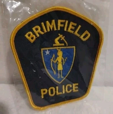 Parche de policía Brimfield Massachusetts de colección tela de queso cosido trasero aplicación Foto 1 de 4