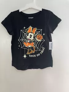 Disney Baby Girls Minnie Mouse Halloween Short Sleeve Shirt Black Jack 18-24 M - Picture 1 of 3