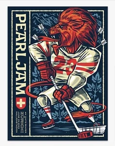 Pearl Jam Zurich Switzerland 2022 Travis Price Show Edition Poster Art Print - Picture 1 of 1