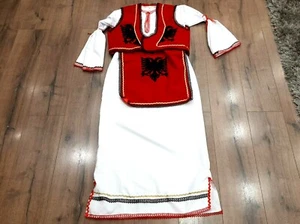 NEW ALBANIAN TRADITIONAL FOLK POPULAR COSTUME GIRLS SIZE M FOR ADULTS #27 - Picture 1 of 7