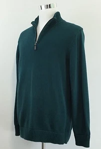 Maglione Uomo LL Bean Quarter Zip 100% Cotone Stile Classico Uomo Taglia L ALTO - Foto 1 di 5