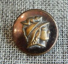 Antique Vtg Button Soldier with Dragon on Helmet  Apx:1"~#831-C