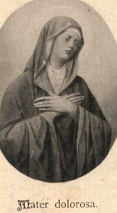 C1900 Holy Prayer Card Mater dolorosa Our Lady of Sorrows Society Divine Word IL - Picture 1 of 3