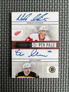 2010 Panini Dominion Pen Pals Nicklas Lidstrom Zdeno Chara dual auto autograph