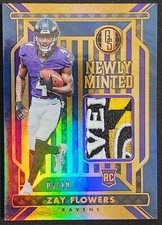 2023 Gold Standard Zay Flowers Newly Minted Patch 4/10 Number Match