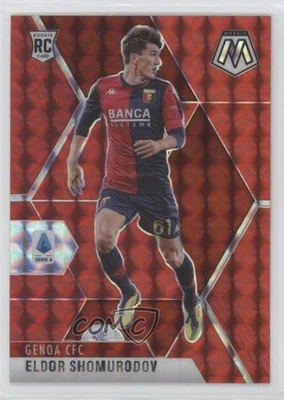 2020-21 Panini Mosaic Serie A Red Mosaic Prizm Eldor Shomurodov #50 Rookie RC - Image 1 of 2