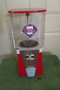 VINTAGE MLB BASEBALL PHILADELPHIA PHILLIES GUM BALL GUMBALL MACCHINA- - Foto 1 di 7