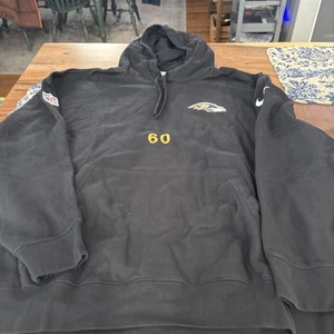 Felpa con cappuccio uomo Nike NFL Baltimore Ravens NERA numero giocatore #60 3XL - Foto 1 di 9