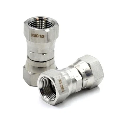 2PCS, 1/2" Female JIC Swivel Nut Union Stainless Steel 304 - Image 1 of 4