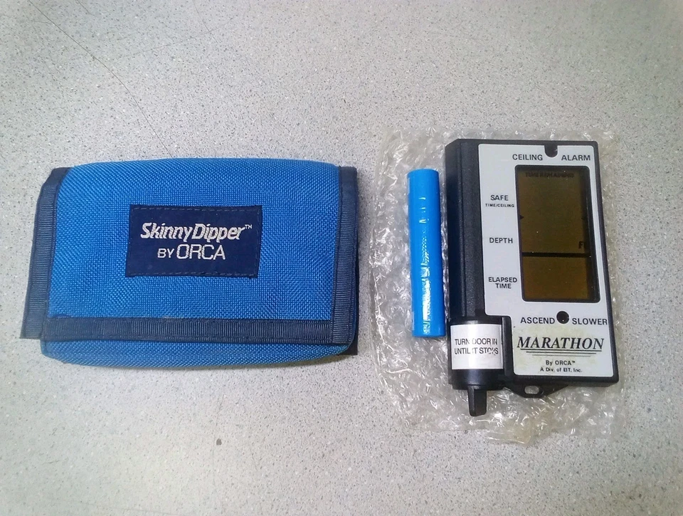 SkinnyDipper by Orca Vintage Scuba Computer w Case 1986 - Image 1 of 3