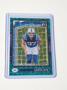 Panini Donruss Optic 2024 Laiatu Latu Colts Rated Rookie RC Teal Velocity NFL - Bild 1 von 2