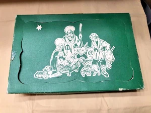 1959-60 Krippenfiguren handgemalt 11-PC Handpainted Nativity Set/Original Box VG - Picture 1 of 23