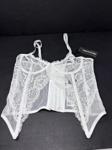 Pretty little things Black Mesh Lace up Corset Size XS NWT - Picture 1 of 9