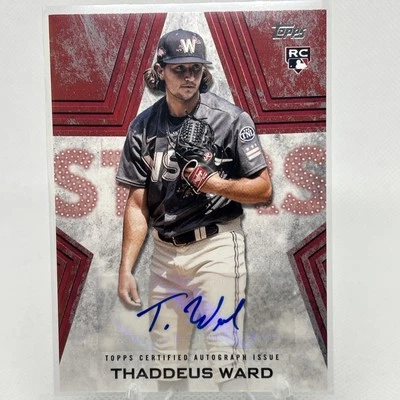 2023 Topps Update Thaddeus Ward Baseball Stars Auto #BSA-THW Nationals /25 - Image 1 of 4