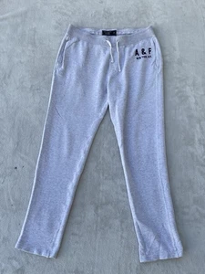 Abercrombie & Fitch Jogginghose für Herren mittelgrau AF Lounge Kordelzug Logo - Bild 1 von 9