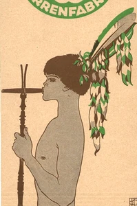 Folleto alemán de cigarros Art Nouveau de 1927 - J. Wolff Zigarrenfabriken Hamburg - Imagen 1 de 5
