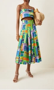 Alexis Velleta Pleated Printed Stretch-Cotton - Imagen 1 de 8