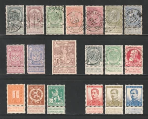 1893-1913 Belgium Regular Issue, Used/Unused, Scott # 60 | 105, All With Labels - Picture 1 of 2