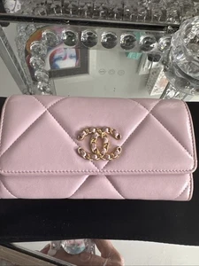 Original Chanel Geldbörse 19 Rosa Klappe - Bild 1 von 8