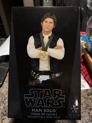 Star Wars ANH Gentle Giant Han Solo Hero of Yavin mini busto LE 2500 NUEVO Foto 1 de 4