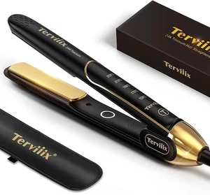 Haarglätter 25 mm, 2 in 1 Keramik Glätteisen & Lockenstab, Bogen nicht verhaken Flo - Bild 1 von 4