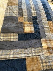 Edredón acolchado individual/desenfoque simulado a cuadros 59” X 82” simula 26 “X 20” Woolrich Home  - Imagen 1 de 4