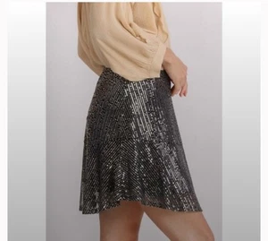 Falda elástica Umgee para mujer talla mediana con lentejuelas de metal armado Rockstar Club  - Imagen 1 de 9