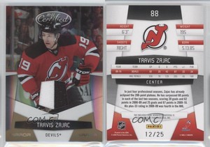 2010-11 Certified Mirror Gold Materials Prime /25 Travis Zajac #88