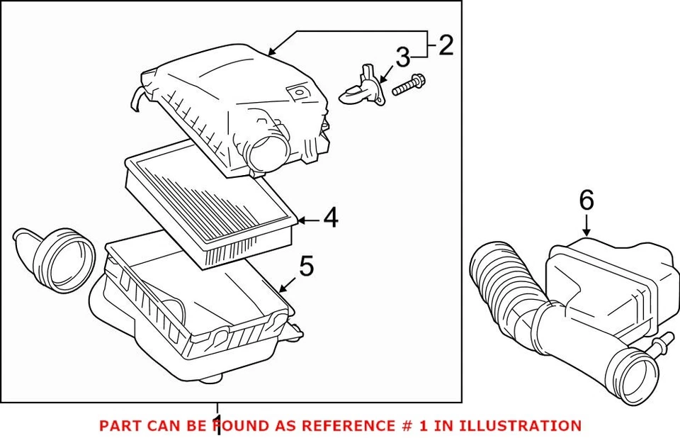 Conjunto de filtro de aire y carcasa originales OEM para Toyota Tacoma 16-21 3,5 l V6 Foto 1 de 1