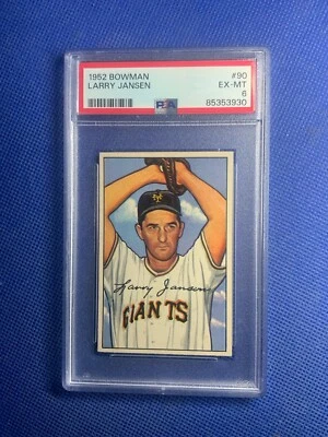 1952 Bowman LARRY JANSEN #90 PSA 6 PSA Graded Set Break - Image 1 of 2