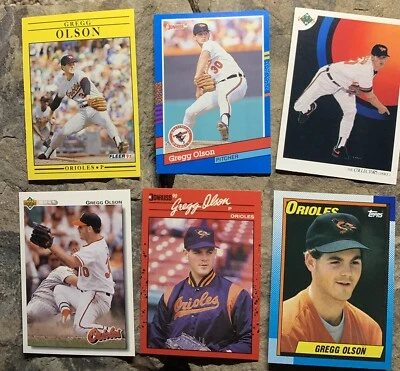 Figurinhas e cartas colecionáveis de beisebol de Greg Olson. Orioles Baltimore - Imagem 1 de 4