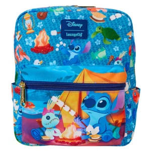 Loungefly Disney Lilo & Stitch Camping Cuties Nylon Mini Backpack – AOP, New - Picture 1 of 6