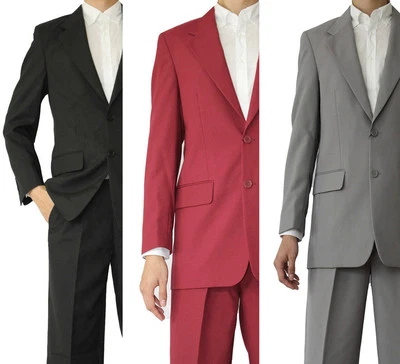 Men's Basic 2 Button Single Breast Work Suit 702P Multi-Color 38~56 - Image 1 of 4