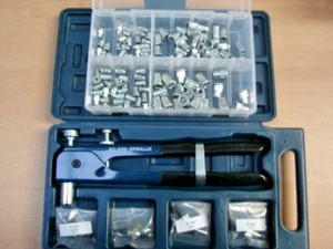 HERRAMIENTA DE REMACHE ECLIPSE SPIRALUX RESISTENTE Incluye caja de remaches de acero M4 M5 M6 M8  - Imagen 1 de 1