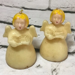 Vintage Christmas Tavern Candles Singing Choir Angels Lot Of 2 Holiday MCM - Picture 1 of 6