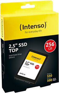 Intenso SSD interne Festplatte Top High-Speed 3D Nand 2,5 Zoll 256GB SATA III