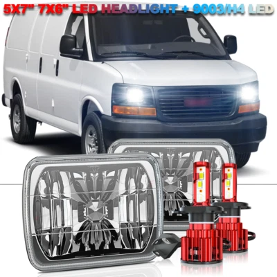 Par de faros LED DOT Topkick 5x7"7x6" pulgadas para GMC Safari C6500 C7500 C8500 Foto 1 de 4