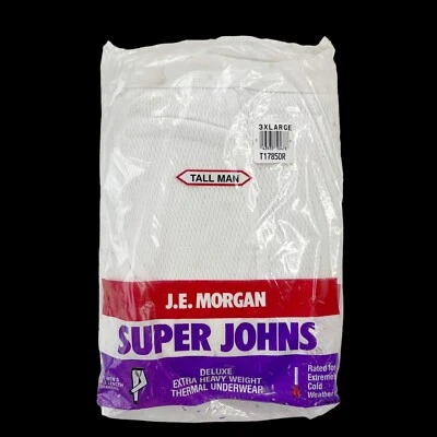 VTG NOS JE Morgan Super Long Johns Thermal Underwear sz 3XL Tall 3XLT NWT USA - Image 1 of 2